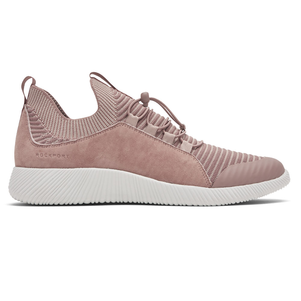 Rockport Womens Sneakers Pink - City Lites Robyne Knit Bungee - UK 739-SPHJCI